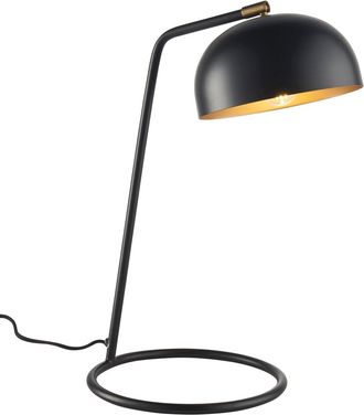 Loops Table Lamp - Matt Black & Antique Brass Paint - 10W LED E27 - Complete Lamp