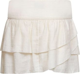 Isabel Marant Womens Mini Skirt Dejha Ecru Gauze Ivory Cotton