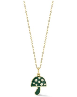 Sphera Milano 14K Over Silver Cz Necklace