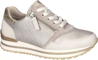 Gabor Schoenen, Dames, Grijs, 38 EU, Leer, Comfort Plateauzool Sneakers