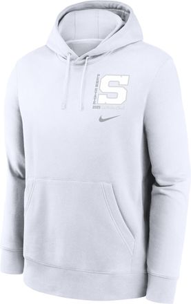 Nike Penn State 2025 White Out Club Nike Mens College Pullover Hoodie in White | NKDK10APSN-6XH