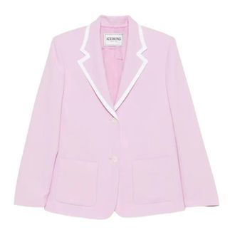 Iceberg Blazers, female, Pink, Size: 2XS Contrasting-Trim Blazer