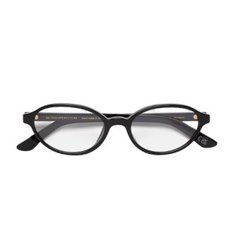 Retro Superfuture Numero 04 Black Ultra-Thin Oval Eyeglasses