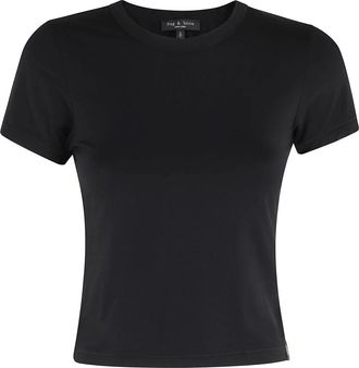 Rag & Bone Luca Jersey Baby Tee - Dames - T-shirts - Zwart - S - Tops