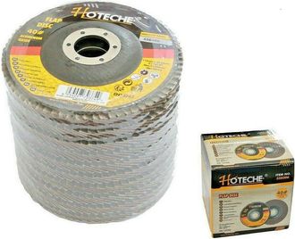 Trade Shop Trade Shop - Set 10 Disco Abrasivo Lamellare Diametro 115x22.23mm Grana 40 Per Smerigliatrice