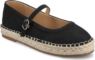 Journee Collection Kenzie Espadrille Flat in Black at Nordstrom Rack, Size 11