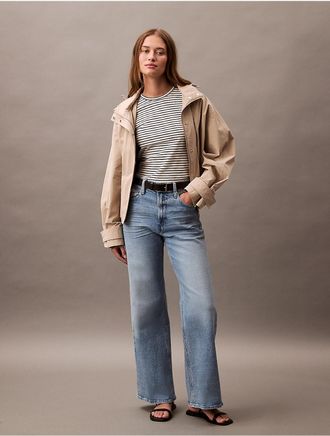 Calvin Klein Jeans Calvin Klein Womens Ultra High Rise Wide Leg Jeans - Blue - 24W x SL