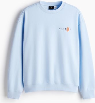 H&M Sweatshirt in Loose Fit - Blue