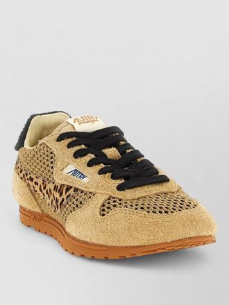 Autry windspin sneakers animal print mesh rubber