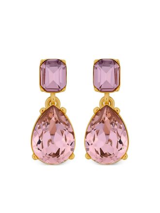 Oscar De La Renta crystal-embellished earrings - Gold