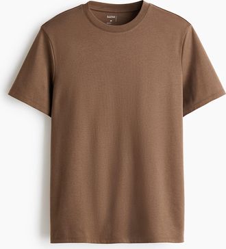 H&M Cooling T-Shirt in Regular Fit - Beige