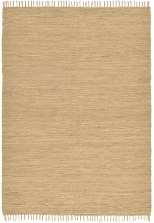THEKO Alfombra reversible de algod&oacute;n tejida a mano - natural - 70x140 cm