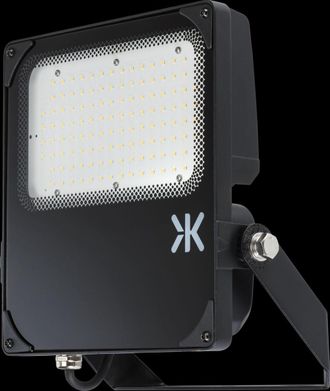 Netlighting Knightsbridge 230V IP66 IK08 High Lumen 100W Floodlight 4000K FLHL100 in Black