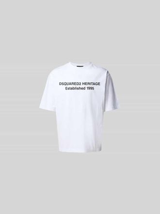 Dsquared2 T-Shirt mit Label-Print in Weiss, Gr&ouml;&szlig;e XXL