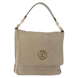 Loewe Pre-owned Shoulder Bag - Dames - Vintage Schoudertas - Beige - ONE Size - Leer - Vintage