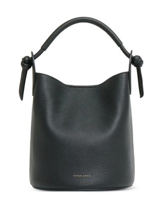 Mansur Gavriel mini Fortuna bucket bag - women - Calf Suede/Calf Leather - One Size - Black