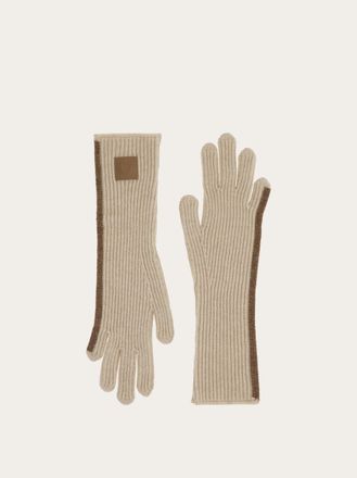 Ferragamo Women Knit gloves Beige