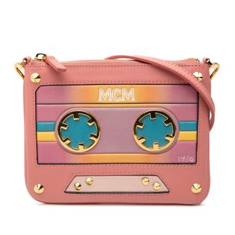 MCM Tweedelige Leren Cassette Tape Schoudertas