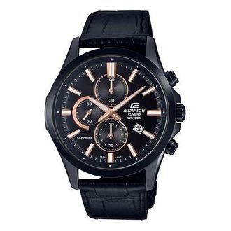 Casio Waterproof EDIFICE Sapphire Crystal Quartz Mens Black Analog EFB-660BL-1AVUPRD