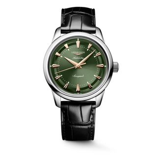 Longines Conquest Heritage - Dames - Horloges - Groen - ONE Size - Leer - Accessoires