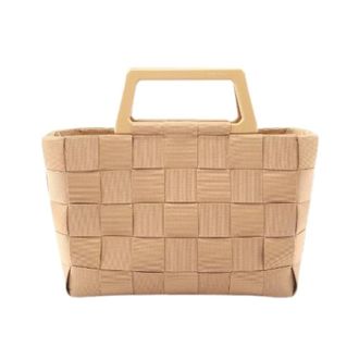 Ferragamo Pre-owned Stoffen Handtas - Dames - Pre-owned - Beige - Maat: ONE Size