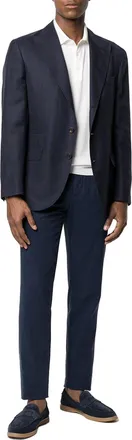 Brunello Cucinelli Mens Plain Button Polo Shirt Ss26 M