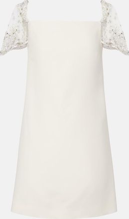 Valentino Crepe Couture embellished minidress