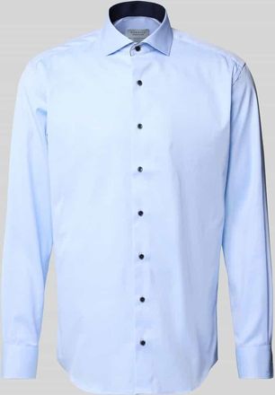 Eterna Regular Fit Businesshemd aus Baumwolle mit Kentkragen in Bleu, Größe 40