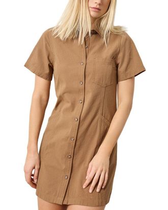 Lilla P Twill Paneled Shirt Dress