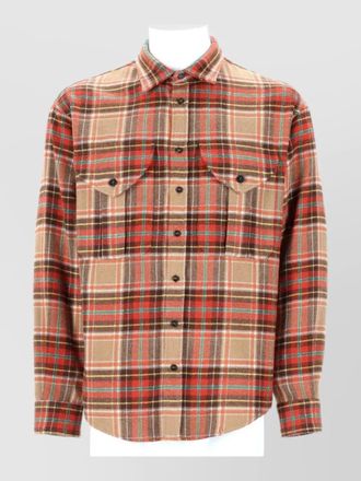 Dsquared2 jacket long sleeves chest pockets plaid