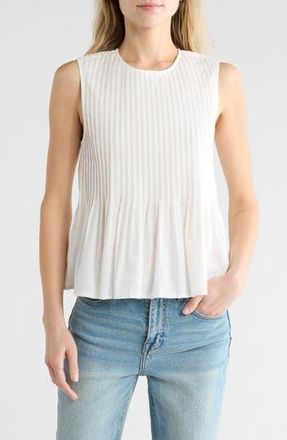 Wayf Pleated Printed Top in Ivory at Nordstrom Rack, Size Small