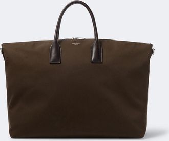 Saint Laurent Borsa da viaggio in canvas con pelle