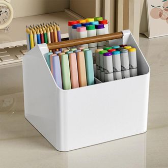 OEM Caja De Almacenamiento De Escritorio, Portal&aacute;pices De Gran Capacidad, Caja De Almacenamiento Compartimentada, Caja De Almacenamiento Para Art&iacute;culos De