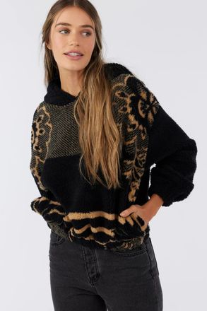 O'Neill Kanya Hoodie WomensBlack Floral Fleece Long Sleeve Pullover ERK1877