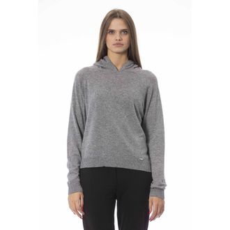 Baldinini Womens Cashmere Hoodie Ba23847 - Grey - Size Medium