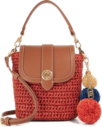 Dune London Dimple Raffia Handbag in Red at Nordstrom