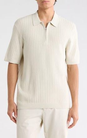 Rag & Bone Lewis Quarter Zip Polo Shirt in Pale Tan at Nordstrom Rack, Size Xx-Large