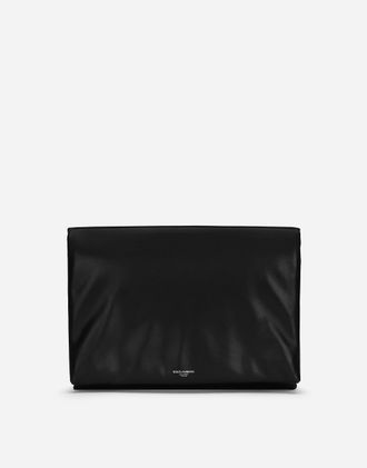 Dolce & Gabbana Nappa Leather Crossbody Bag - Man Crossbody Bags Black Leather Onesize