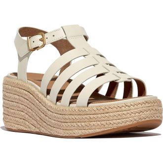 FitFlop Espadrille Platform Wedge Sandal in Paris Beige at Nordstrom Rack, Size 11
