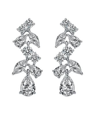 Genevive Silver Cz Earrings