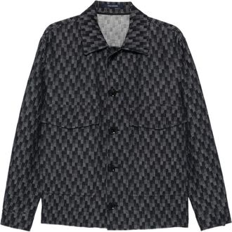 Tagliatore Shirtjack met ruitpatroon - Heren - Zomerjassen - Blauw - L - Jassen