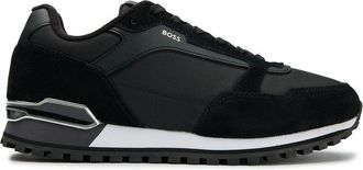 HUGO BOSS Mens Parkour Trainers - Black Suede - Size UK 10