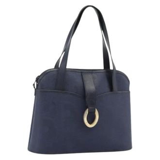 Dior Pre-owned Vintage Trotter Hand Bag - Dames - Pre-owned - Blauw - Maat: ONE Size Leer