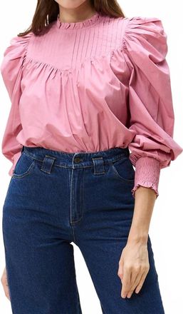 Cleobella Irina Bishop Sleeves Blouse In Mesa Rose