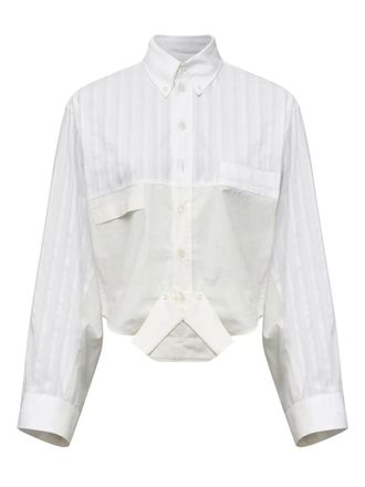 Maison Margiela pocket long-sleeved shirt - women - Cotton - 42 - White