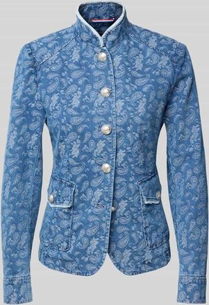 White Label Jeansjacke aus Baumwoll-Lyocell-Mix mit Pattentaschen in Jeansblau, Gr&ouml;&szlig;e 38