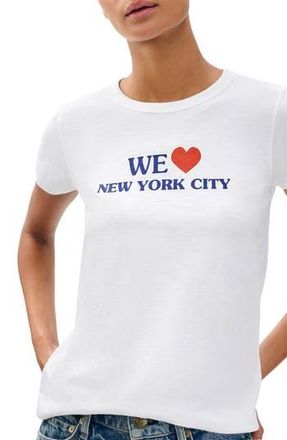 Rag & Bone New York City Cotton Grpahic T-Shirt in White at Nordstrom Rack, Size Xx-Small