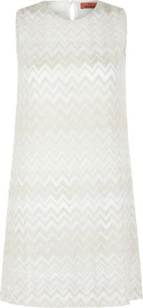 M Missoni Metallic Zigzag Print Shift Dress