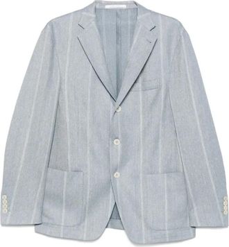 Eleventy Denim Single Breasted Jas - Heren - Blazers - Blauw - L - Denim - Jassen