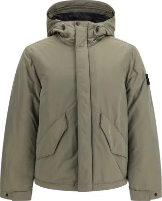 Stone Island Mens Padded Micro Twill Jacket Military Green Inner: Polyester